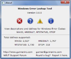 Windows Error Lookup Tool 3.0.6